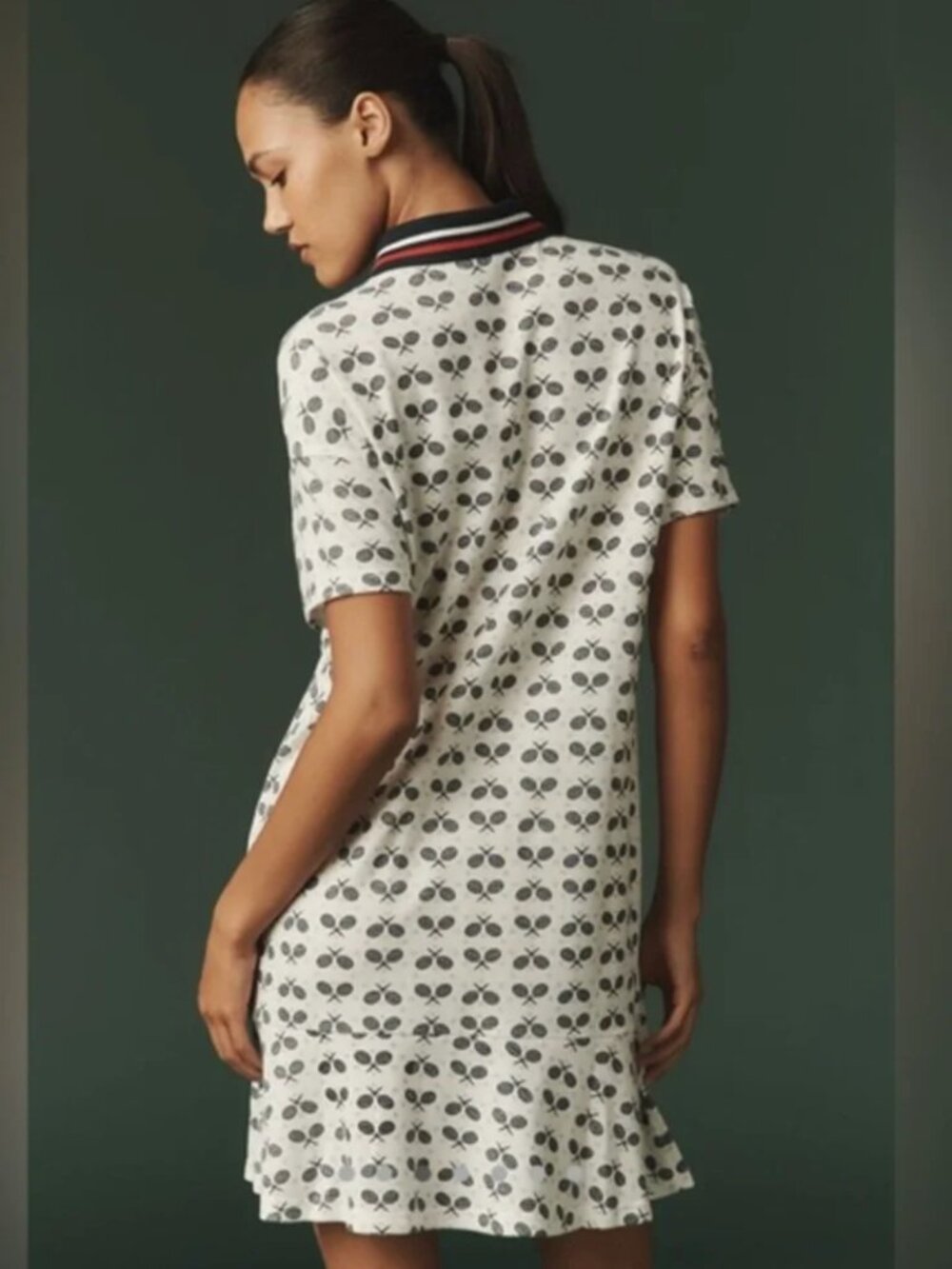 Tretorn x Anthropologie Flare Polo Athletic Mini Dress - Size M - White - NWT - Picture 2 of 5